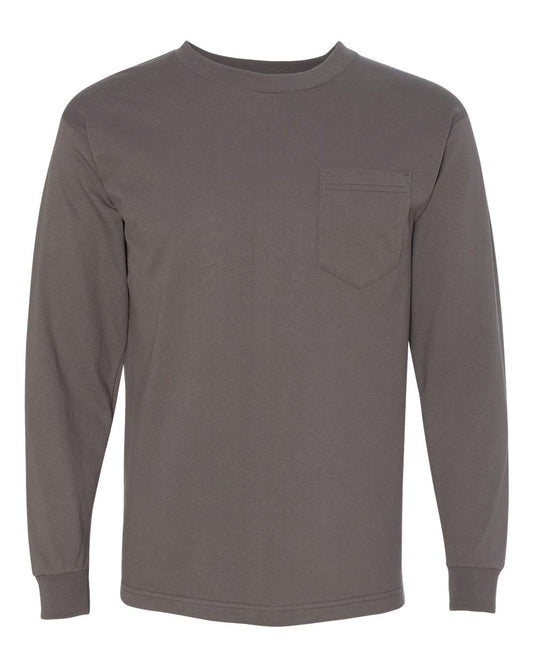 Unisex USA-Made Long Sleeve Pocket T-Shirt - 8100
