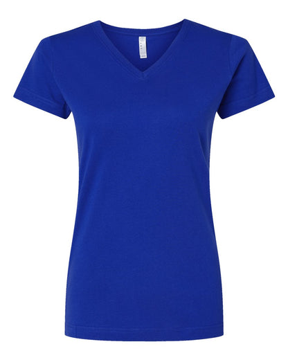 Women's Fine Jersey V-Neck Tee - 3507