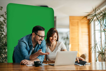 5'W x 90"H EuroFit Straight Wall Green Screen Kit