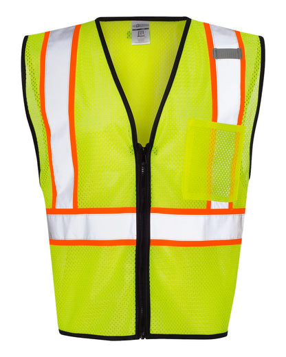 Unisex Economy Contrasting Vest with Zippered Front - 1527-1528
