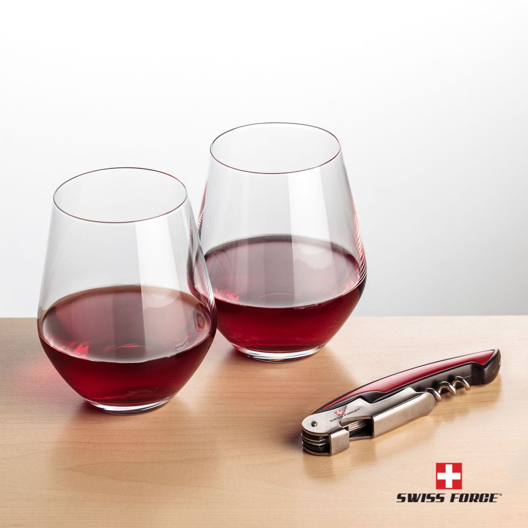 Swiss Force® Opener & Reina Stemless Wine
