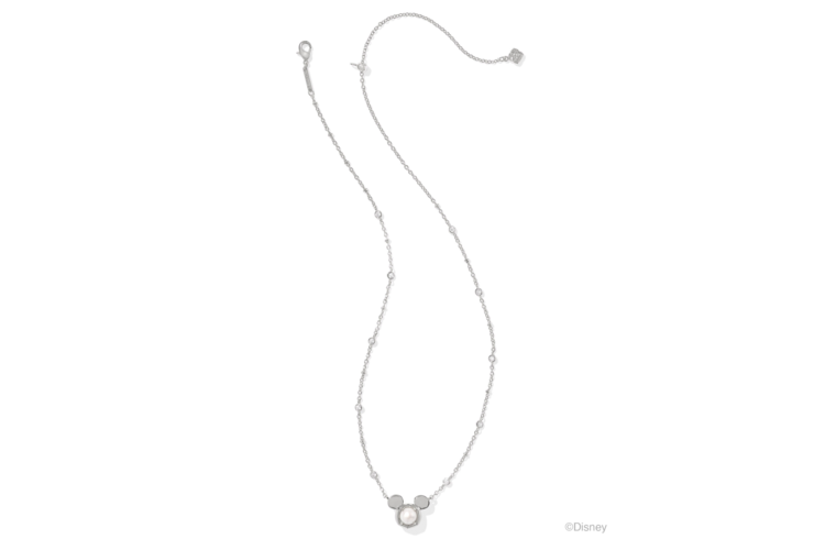 Kendra Scott Disney Silver Mickey Mouse Short Pendant Necklace in Freshwater Cultured Pearl