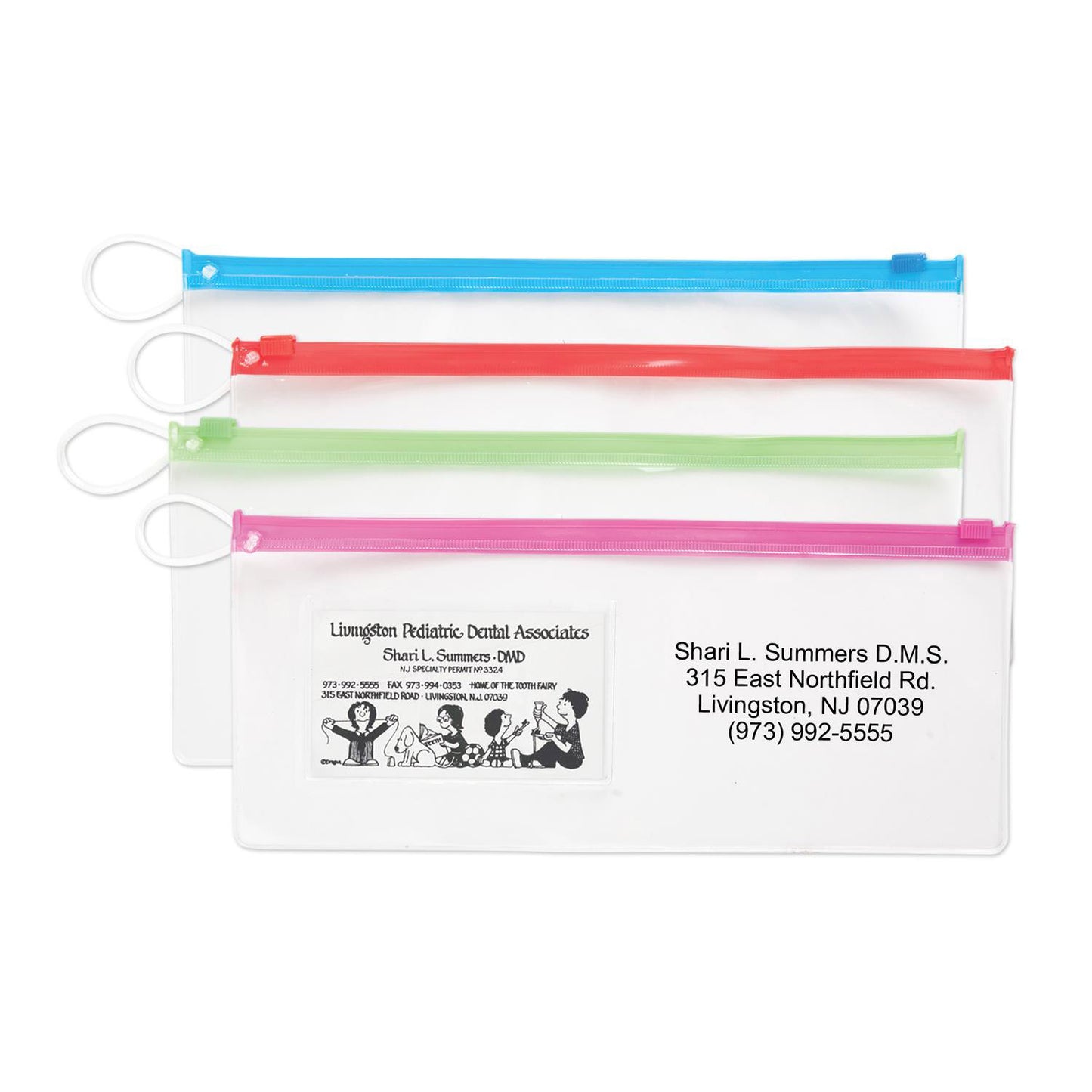 Pouch w/ Business Card Slot & Assorted Color Trim