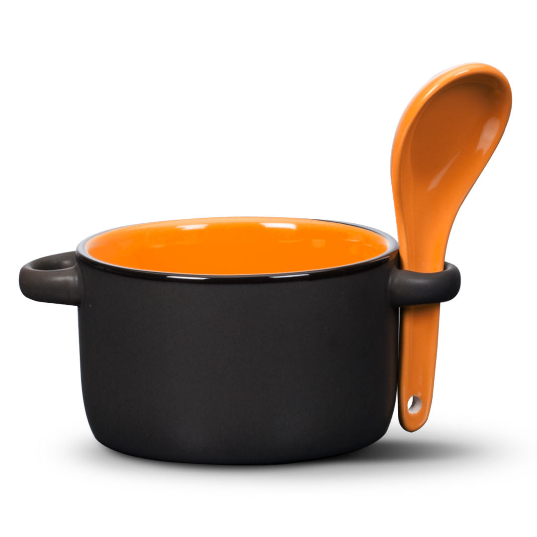 Merritt Soup Mug & Spoon - 12oz - Deep Etch