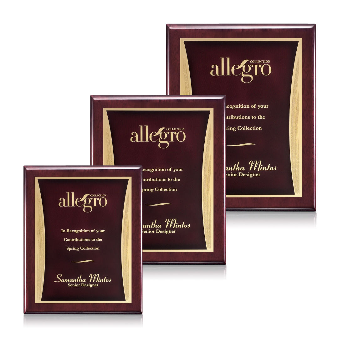 Oakleigh/Showtime Plaque - Rosewood/Red