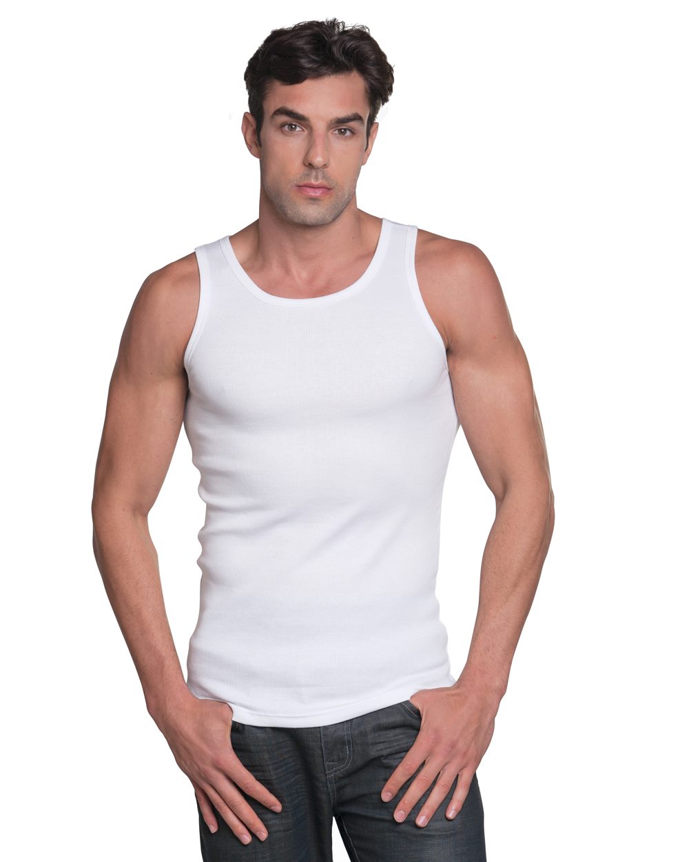 Unisex USA-Made 2x1 Ribbed Tank Top - 4573