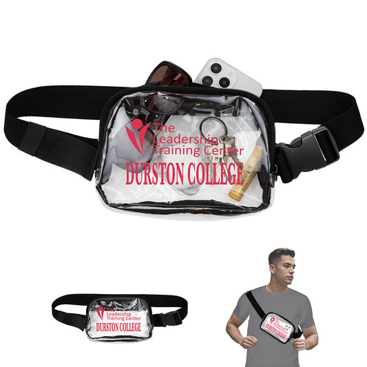 "EVERYWHERE" Clear Stadium Compliant Cross-Body Belt Bag
