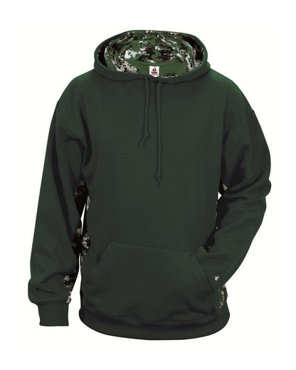 Youth Digital Camo Colorblock Performance Fleece Hooded Sweatshirt - 2464