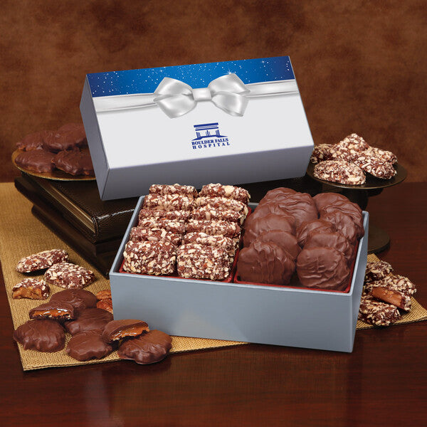 Toffee & Pecan Clusters in Gift Box with Bow Sleeve