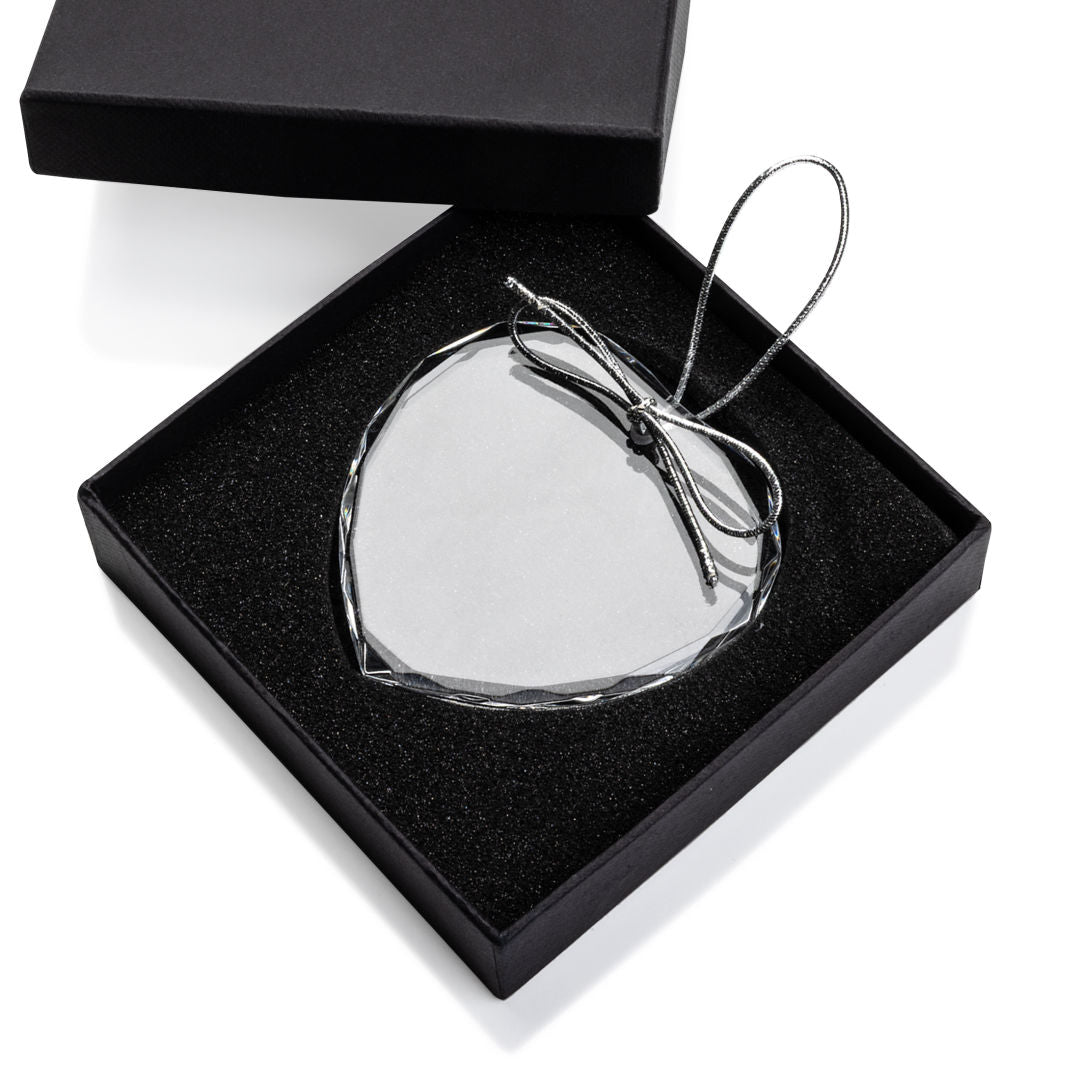 Optical Ornament - Heart Imprinted