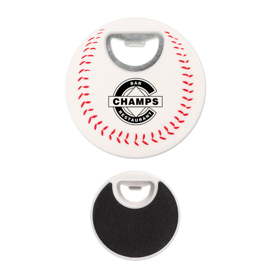 Baseball Coaster Bottle Opener