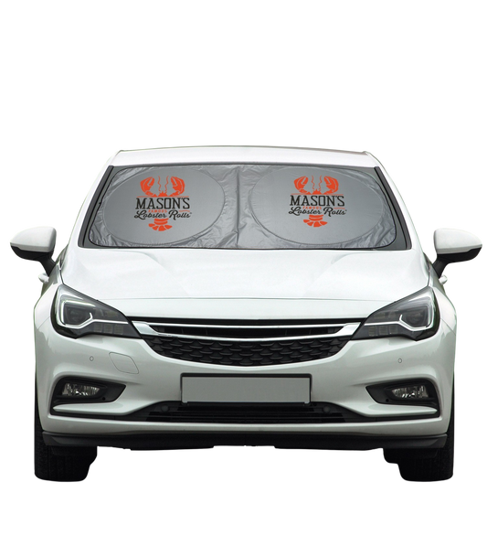 Silver/Black Dual Panel Car Shade