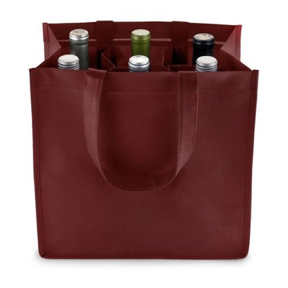 True® 6 Bottle Non-Woven Wine Tote