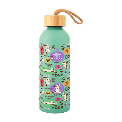 25 Oz. Full Color Blaire Recycled Aluminum Bottle With Bamboo Lid