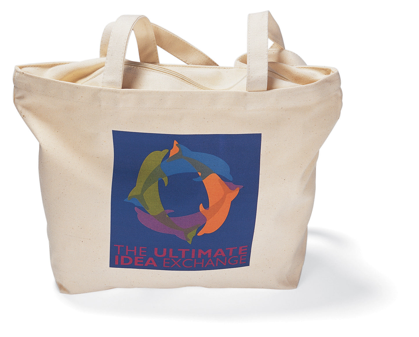 Natural Zippered Tote