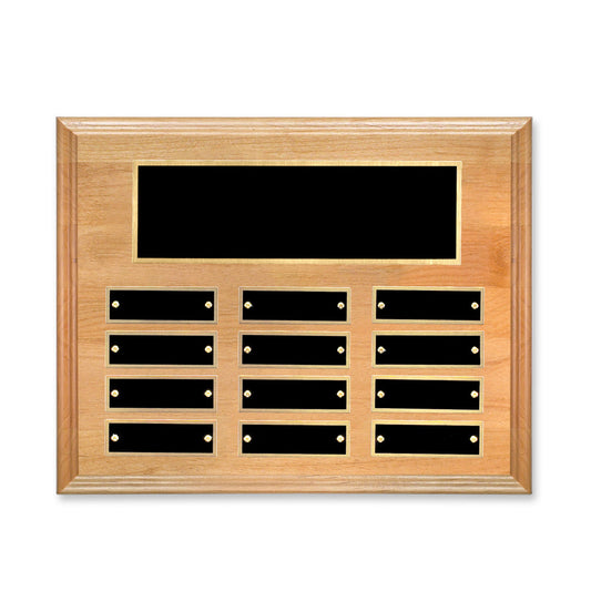 Erindate (Horiz) Perpetual Plaque - Red Alder/Gold