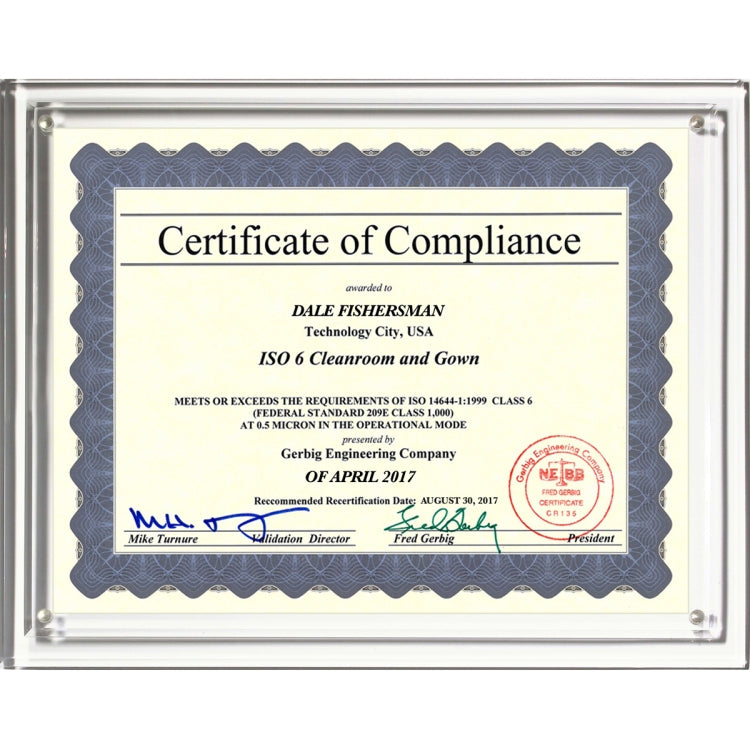 Magnetic Certificate Holder - Clear on Clear - 8 1/2" x 11" Insert