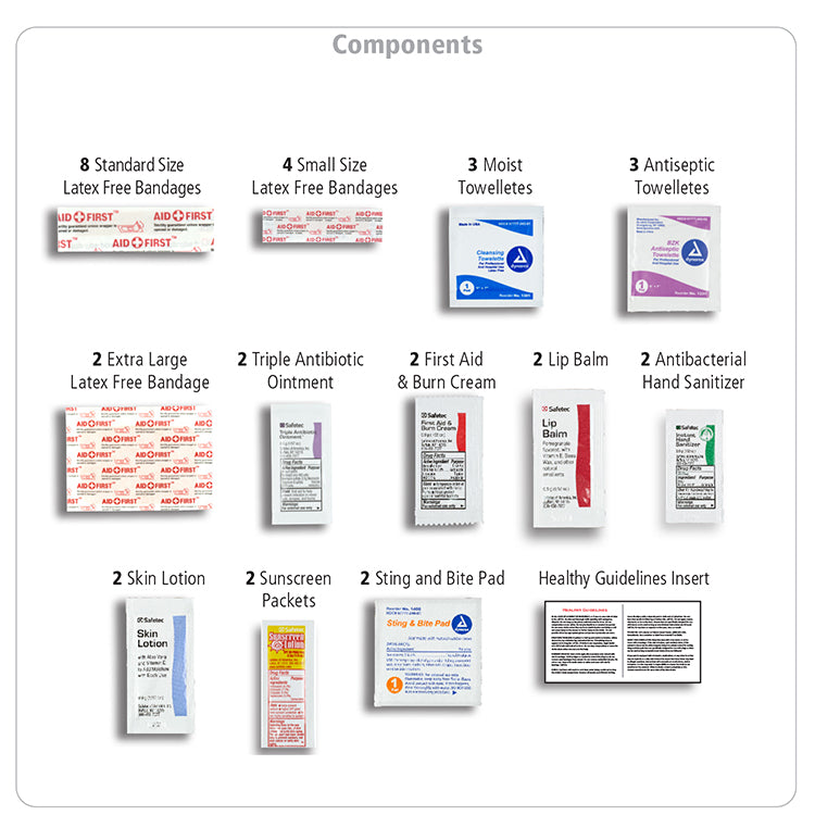 "MOLERA" 35 Piece Deluxe First Aid Kit in Zipper Kit