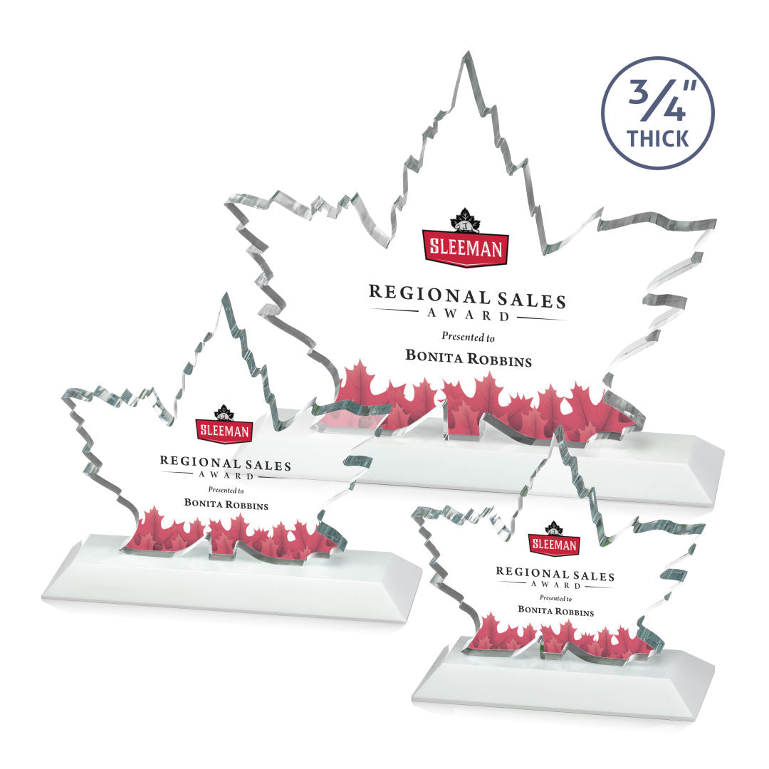 Maple Leaf VividPrint™ Award - White