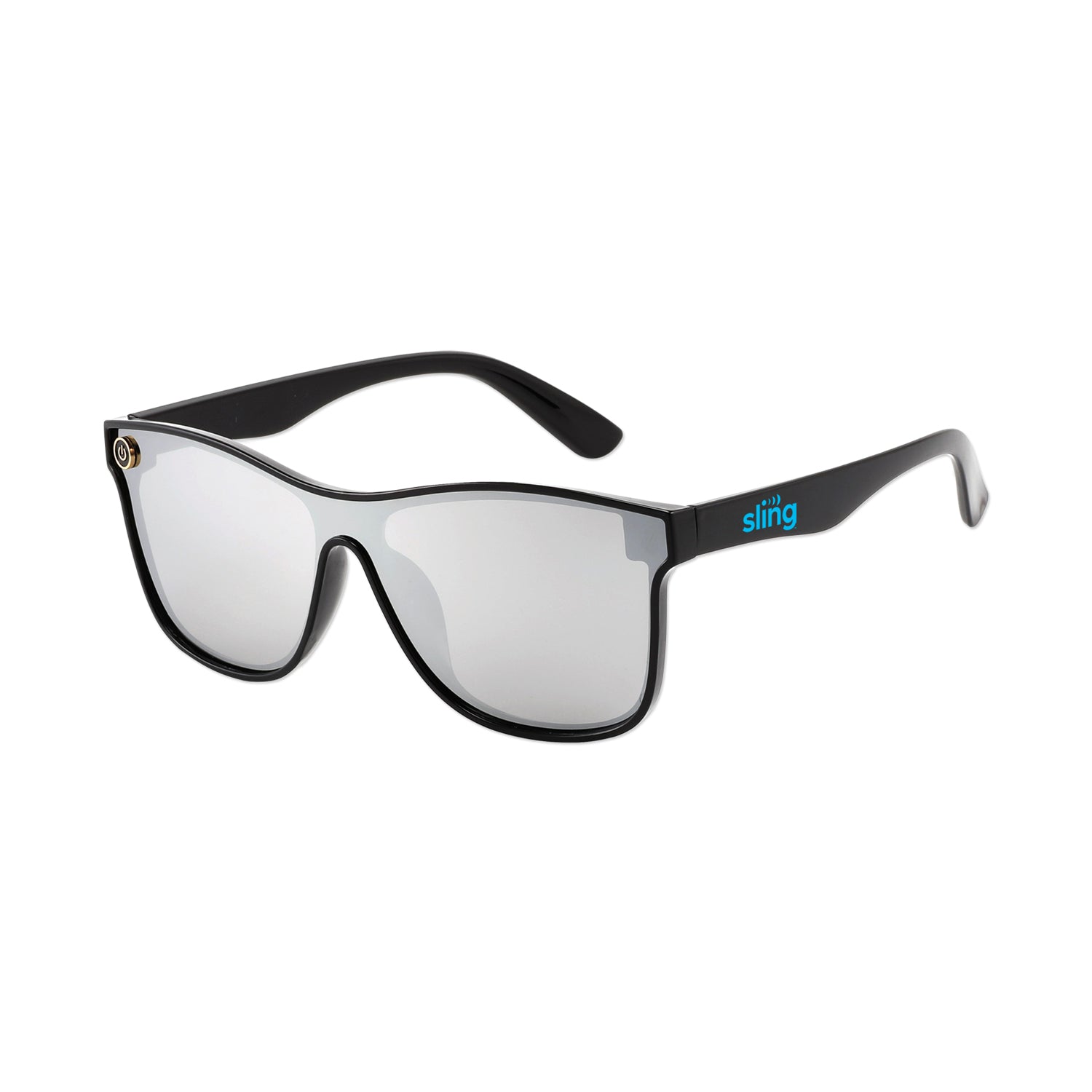 Black Mixer Sunglasses Black with Mirrored Lens