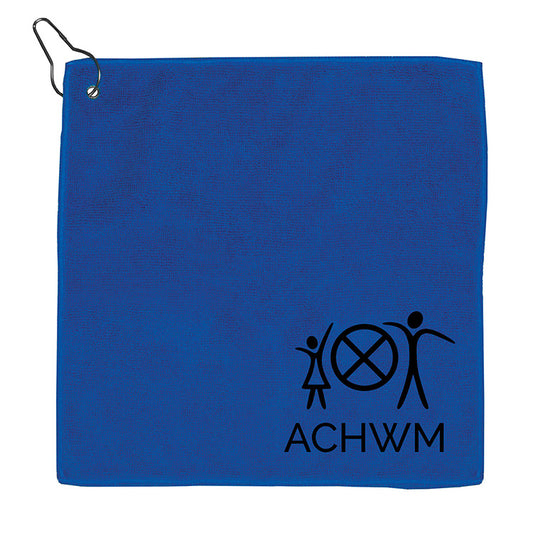 "THE WEDGE" Recycled RPET 300 GSM Heavy Duty Golf Towel - 12” W x 12” H