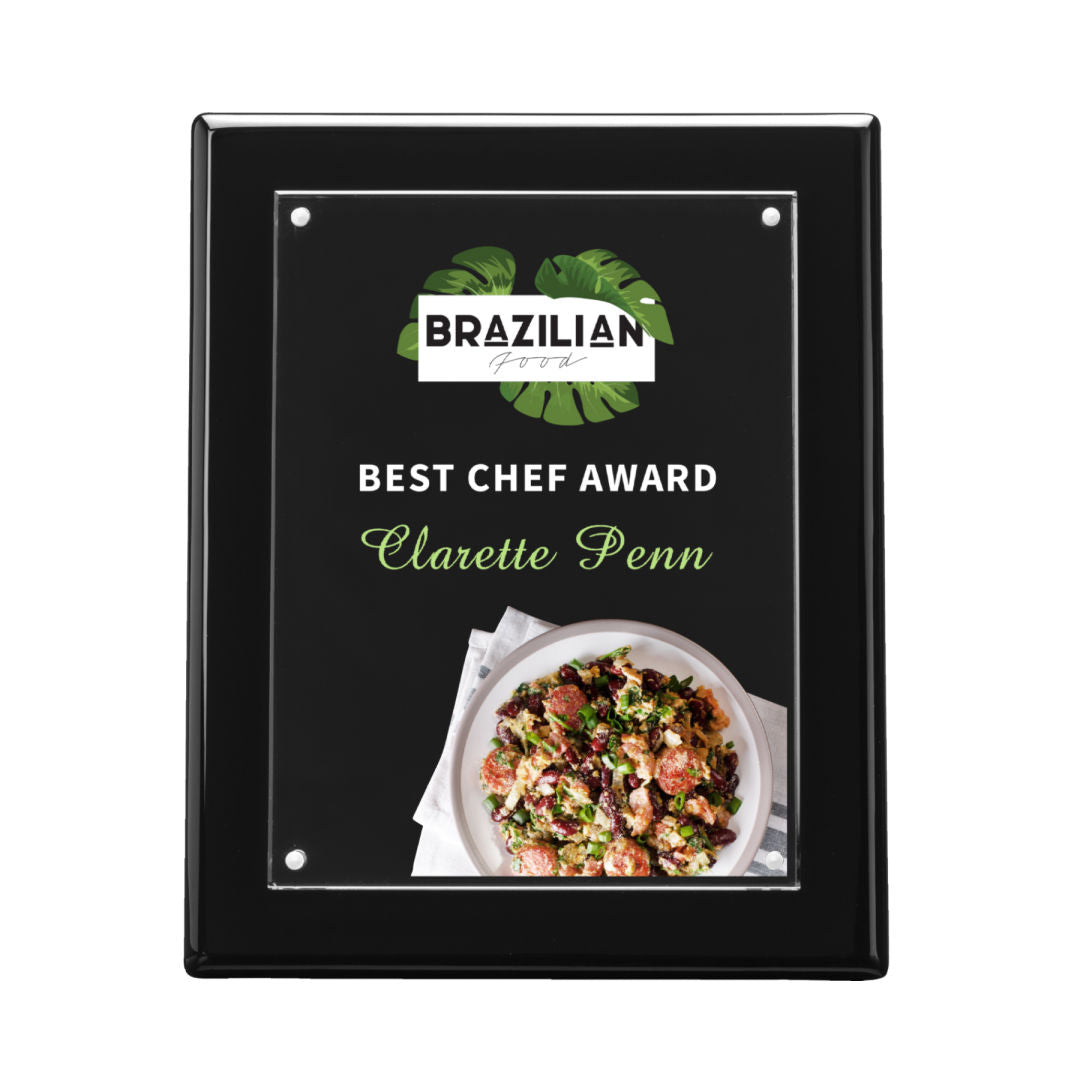 Sedum Plaque VividPrint™ - Black