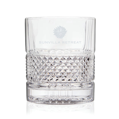 Viski® Revolve Crystal Spinning Rocks Glass