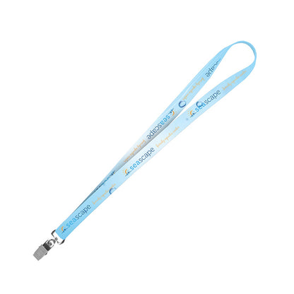 "OWEN RECYCLED" 3/4" Import Air Ship Recycled RPET Full Color Sublimation Lanyard