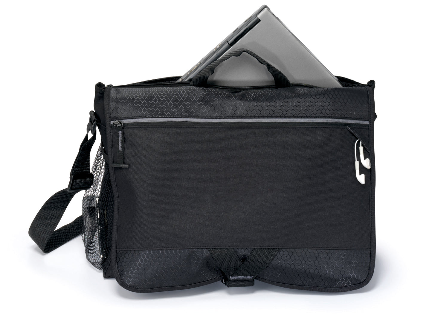 Black Focus Laptop Messenger Bag