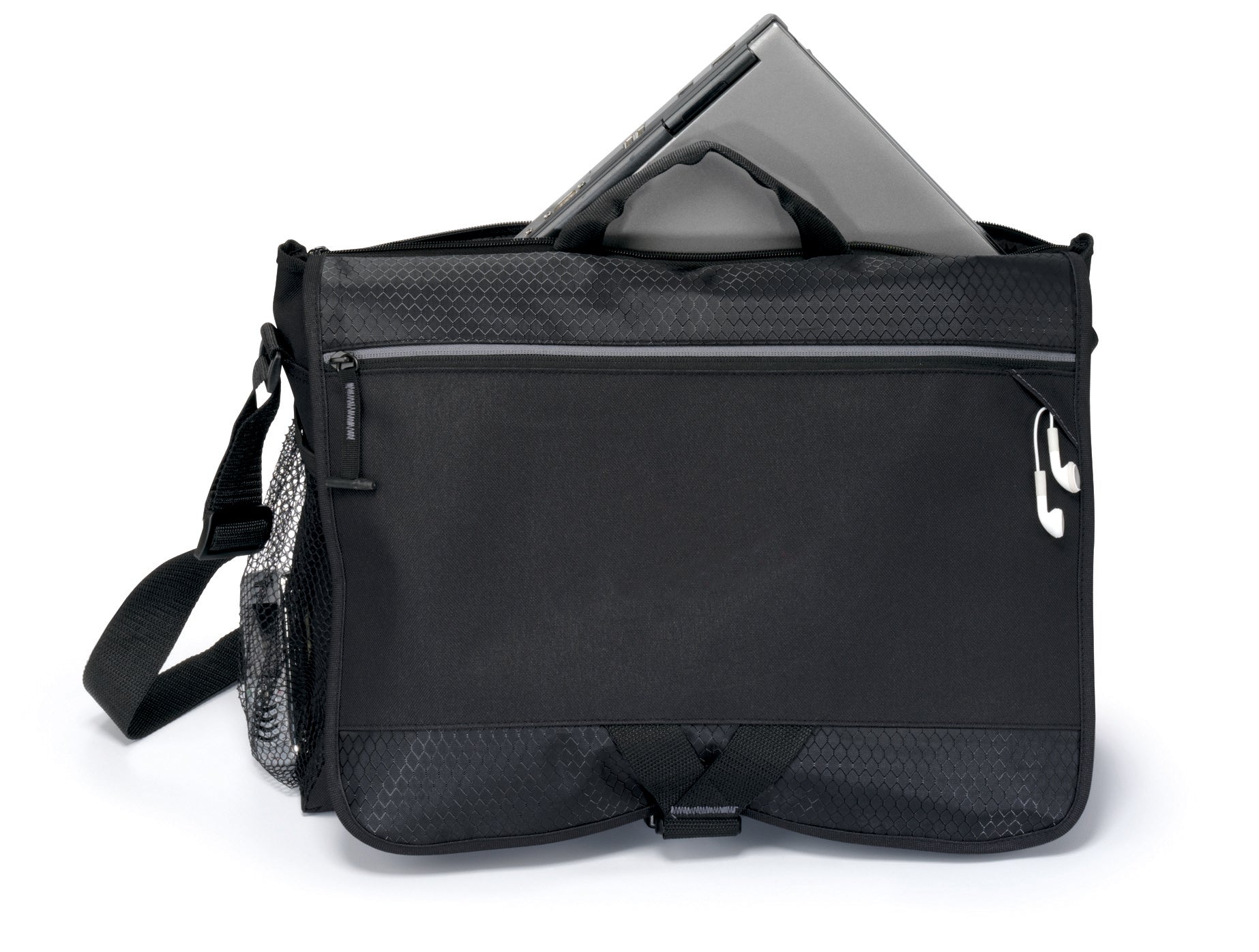 Black Focus Laptop Messenger Bag