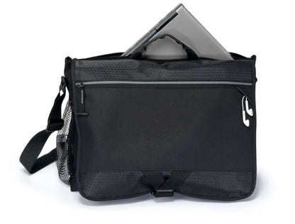 Black Focus Laptop Messenger Bag