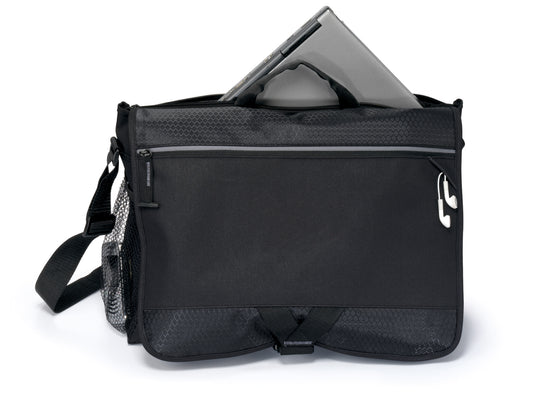 Black Focus Laptop Messenger Bag