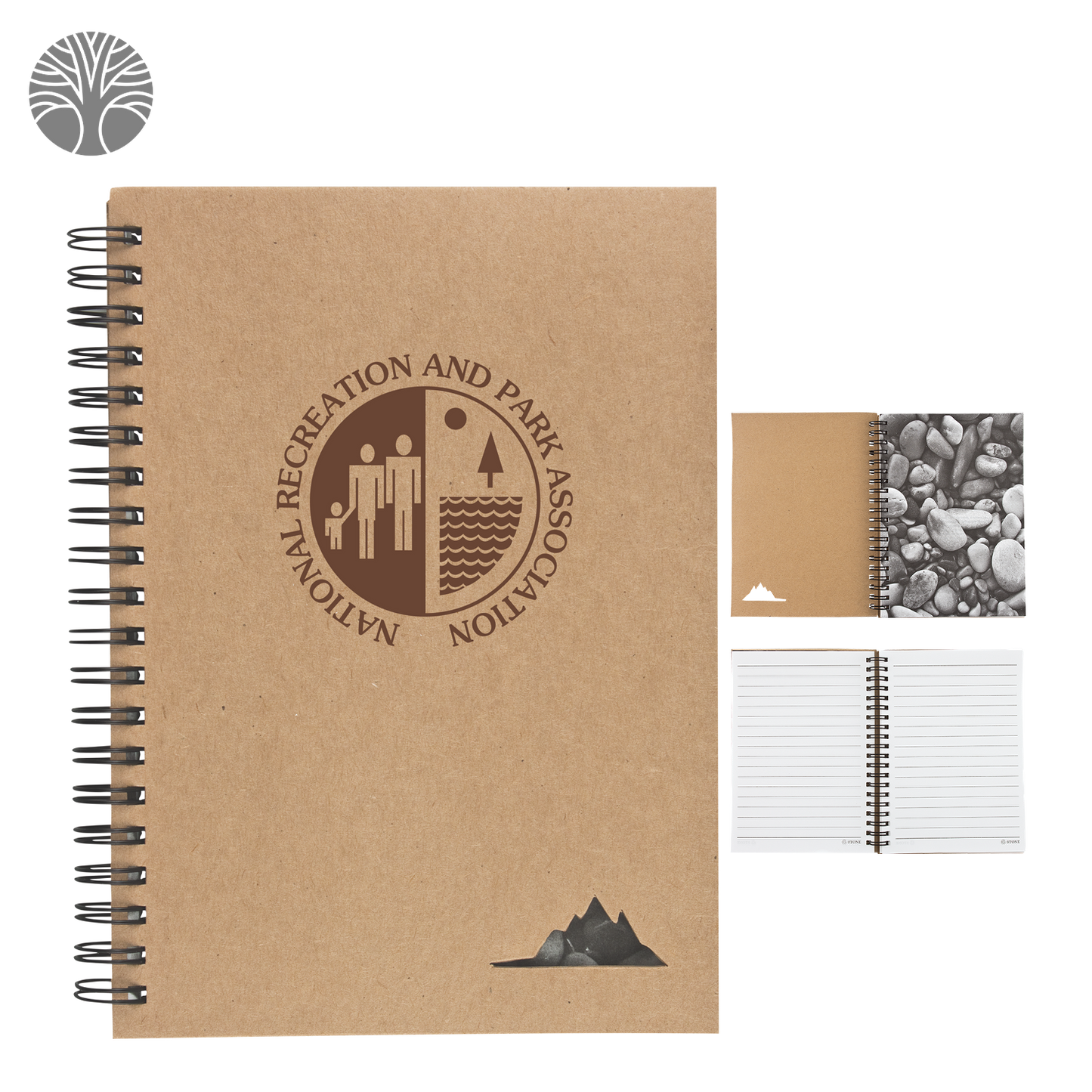 Natural no pigmentation 5" X 7" Spiral Stone Paper Notebook