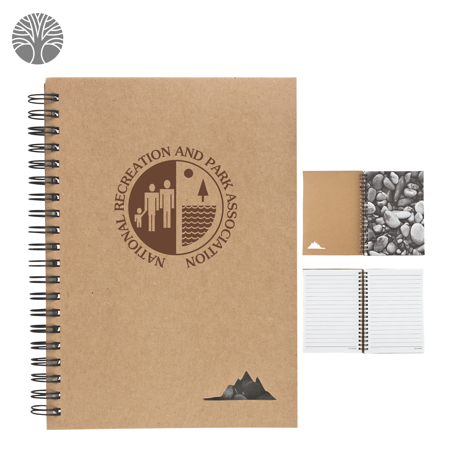 Natural no pigmentation 5" X 7" Spiral Stone Paper Notebook