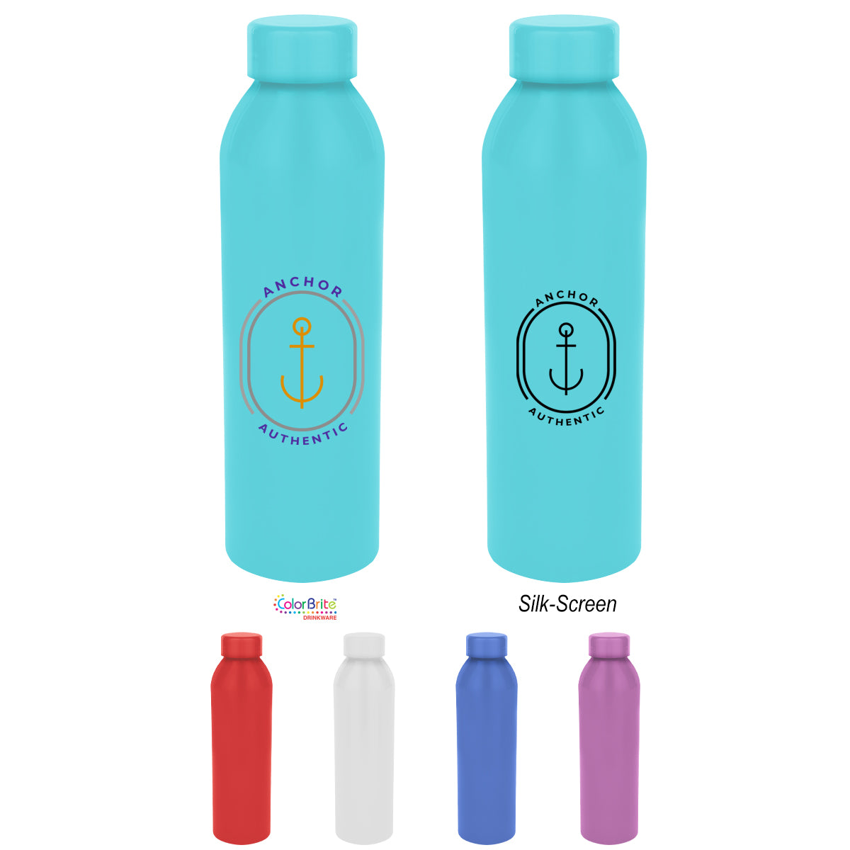 LIGHT BLUE 22 Oz. Serena Aluminum Bottle