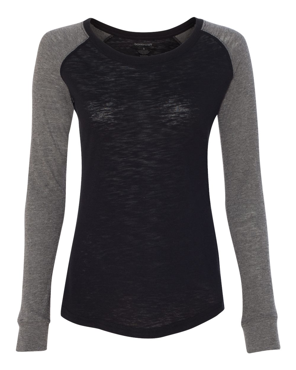 Women’s Preppy Patch Slub Long Sleeve T-Shirt - T66