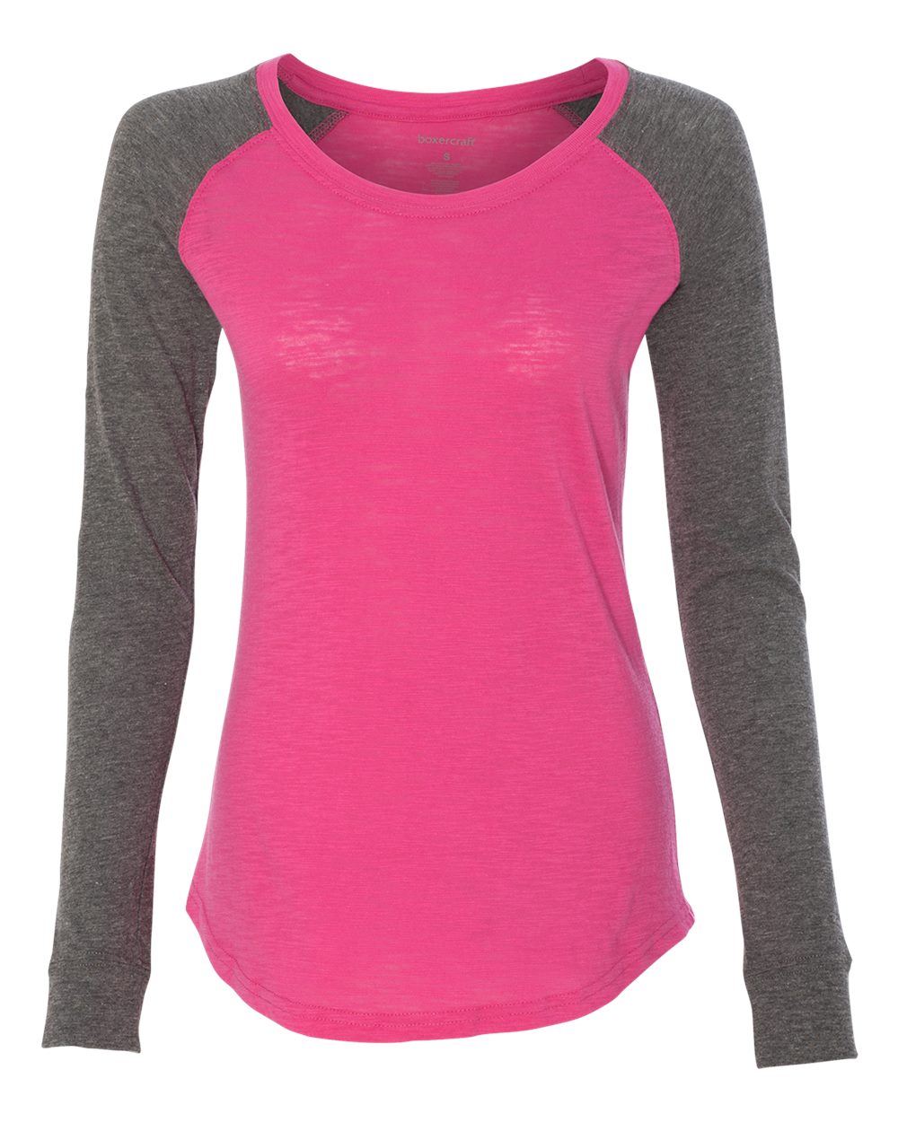 Women’s Preppy Patch Slub Long Sleeve T-Shirt - T66
