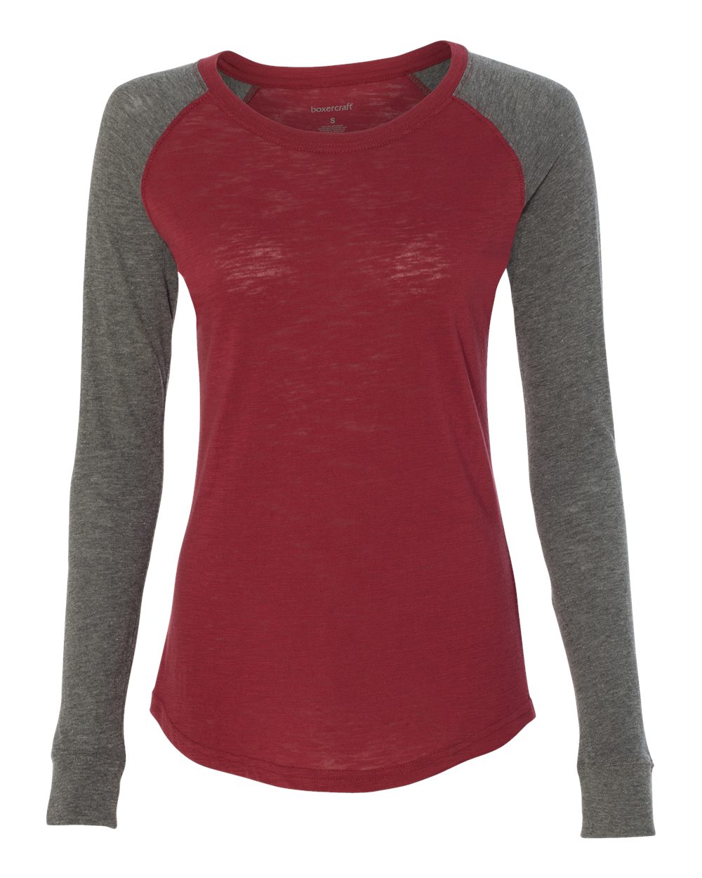 Women’s Preppy Patch Slub Long Sleeve T-Shirt - T66