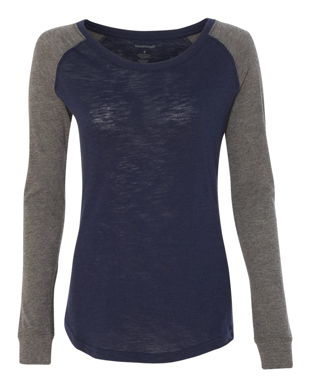Women’s Preppy Patch Slub Long Sleeve T-Shirt - T66