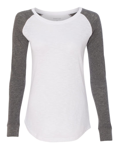 Women’s Preppy Patch Slub Long Sleeve T-Shirt - T66