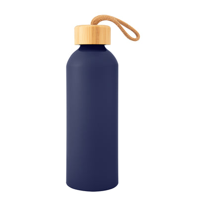 25 Oz. Full Laser Blaire Recycled Aluminum Bottle With Bamboo Lid