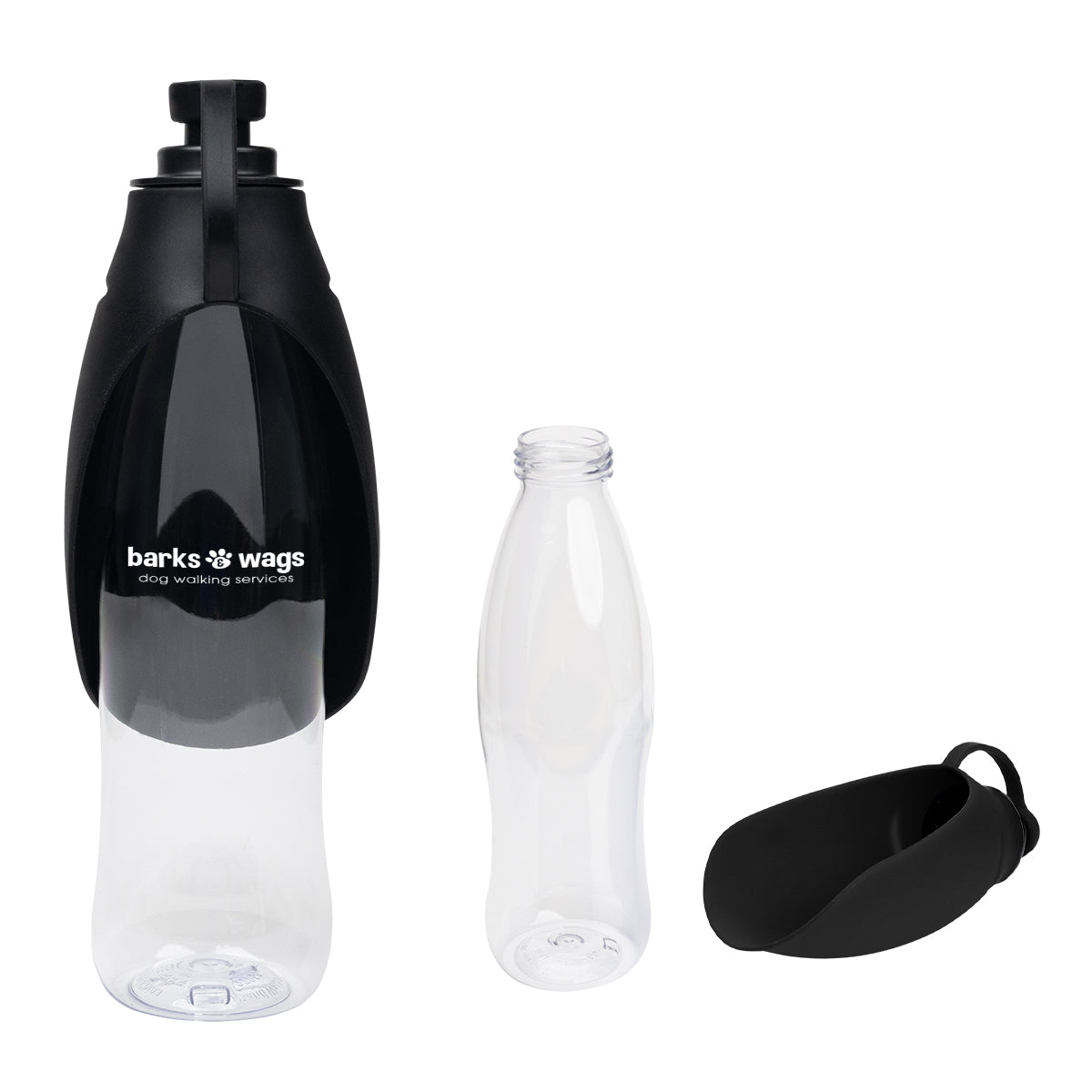 21 Oz. Recycled Pet Water Bottle & Dispensing Bowl