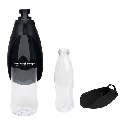 21 Oz. Recycled Pet Water Bottle & Dispensing Bowl