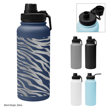 BLACK 32 Oz. Full Laser Austin Recycled Stainless Steel Bottle