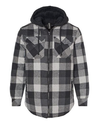 Men's Quilted Flannel Hooded Jacket - 8620