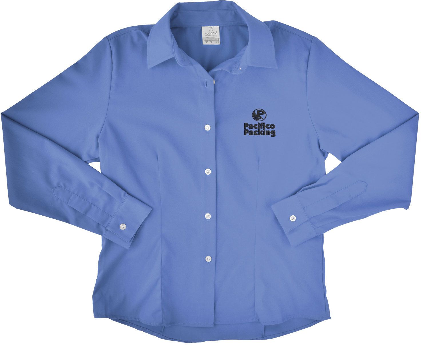 EMBROIDERED LADIES LONG SLEEVE TWILL DRESS SHIRT