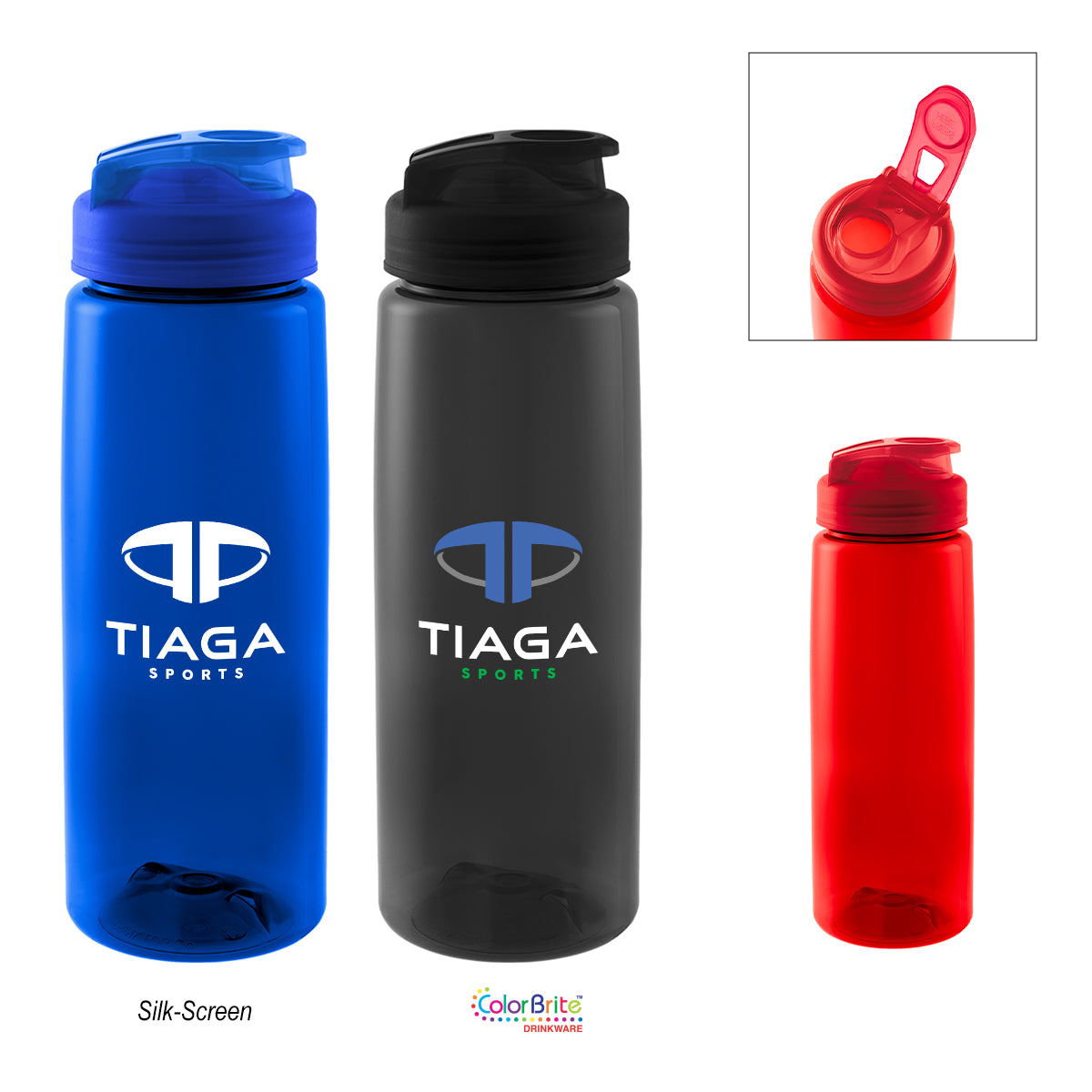 TRANSLUCENT BLUE 26 Oz. Marin rPET Bottle