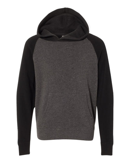 Youth Lightweight Special Blend Raglan Hooded Sweatshirt - PRM15YSB