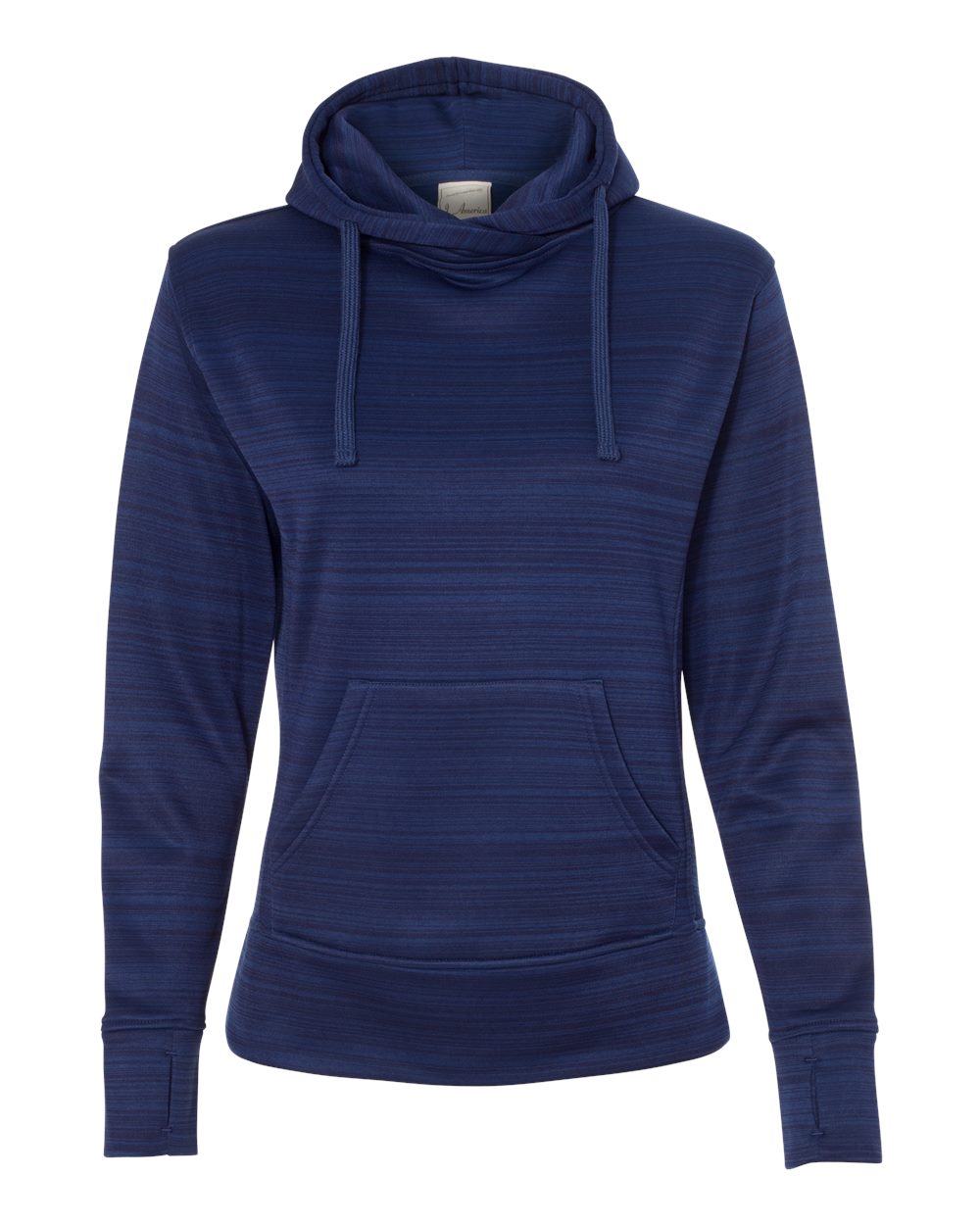 Women's Odyssey Striped Performance Fleece Lapover Hooded Sweatshirt - 8662