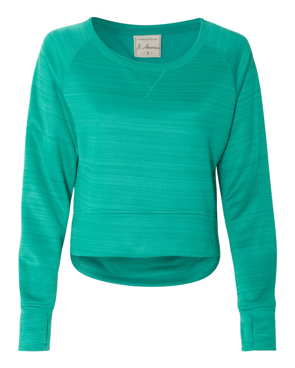 Women's Odyssey Striped Performance Fleece Hi-Low Crewneck Sweatshirt - 8663